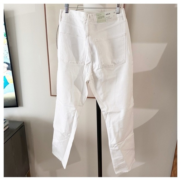 NWT Agolde 90's Jean Mid Rise Loose fit white distressed size 29 - Picture 5 of 11